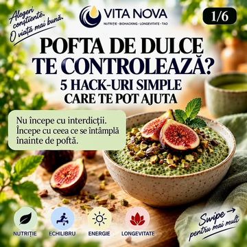 Postare Instagram Vita Nova: Pofta de dulce te controlează? 5 hack-uri simple care te pot ajuta
